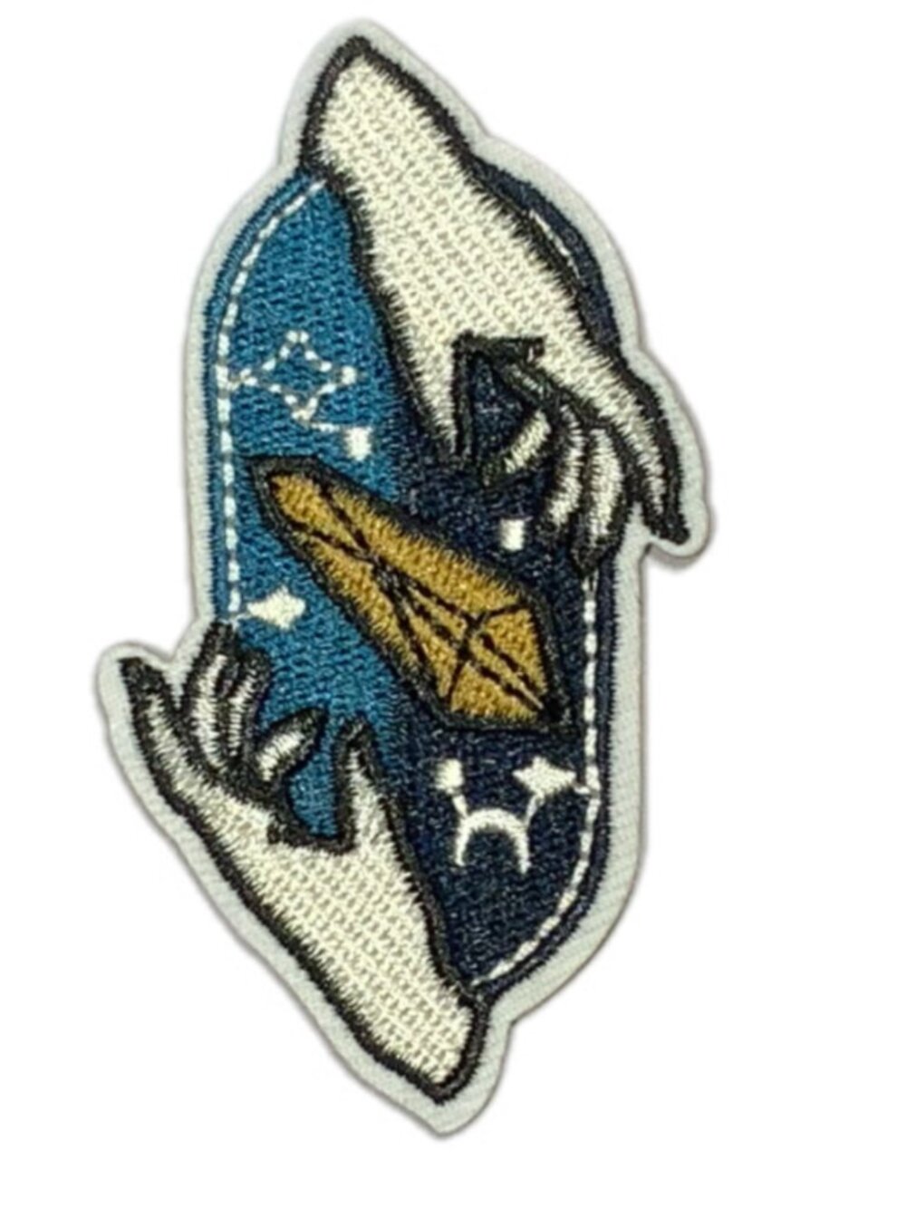 Hands Crystal Embroidered Iron On Patch Celestial